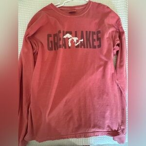 Red Great Lakes Long Sleeve Shirt